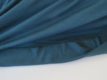 Load image into Gallery viewer, 1.3m Peacock Teal 87% merino 13% core spun nylon jersey knit 150g 165cm wide- precut