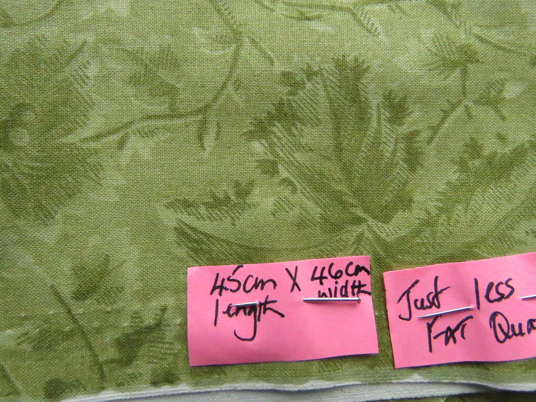 45cm long x 46cm wide Chartreuse green floral print 100% cotton