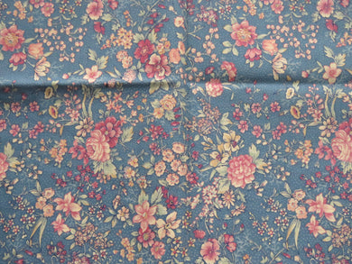 26cm Blue with pink Jaon Kessler for Concord Fabrics print 84cm wide