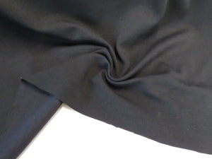 Offcut 44cm L x 74cm W Arkham Black 48% merino 52% polyester 160g sports knit