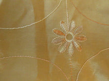 Load image into Gallery viewer, 1.14m gold embroidered 100% polyester taffeta 150cm wide