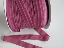 Load image into Gallery viewer, 5m Victorian Rose Pink 15mm  foldover elastic fold over FOE 15mm