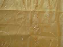 Load image into Gallery viewer, 1.14m gold embroidered 100% polyester taffeta 150cm wide