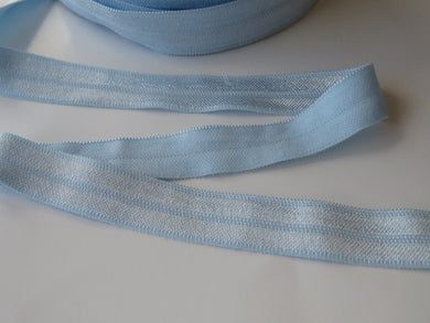 10m Baby blue fold over elastic 15mm wide foldover