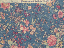 Load image into Gallery viewer, 26cm Blue with pink Jaon Kessler for Concord Fabrics print 84cm wide