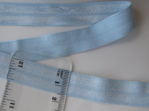 5m Baby blue fold over elastic 15mm wide foldover