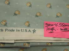 Load image into Gallery viewer, 30cm Acorn flower on pale green 100% USA Cotton 55cm wide