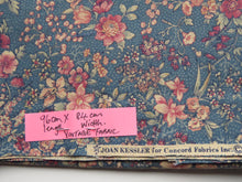 Load image into Gallery viewer, 96cm Blue with pink Jaon Kessler for Concord Fabrics print 84cm wide