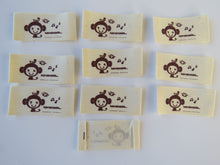 Load image into Gallery viewer, 10 Monkey Handmade Cotton Labels 45x 20mm