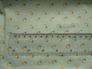 30cm Acorn flower on pale green 100% USA Cotton 55cm wide