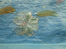 Load image into Gallery viewer, 70cm Soft shimmering blue with gold metallic floral 120cm wide