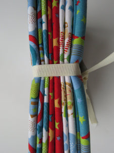 Pilot Adventures Fabric Bundle of 5 Fat Quarters. Mixed prints- 100% cotton. 50 x 52cm per piece