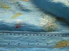 Load image into Gallery viewer, 70cm Soft shimmering blue with gold metallic floral 120cm wide