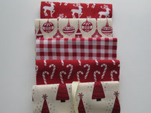 Load image into Gallery viewer, Christmas Joy Bundle of 5 Fat Quarters. Mixed prints- 100% cotton. 50 x 52cm per piece
