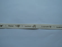 Load image into Gallery viewer, 5 yards/approx 4.5m Cotton Tape Garden theme Handmade  Labels. 55 x 15mm