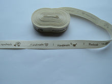 Load image into Gallery viewer, 1.5m Cotton Tape Garden theme Handmade  Labels. 55 x 15mm
