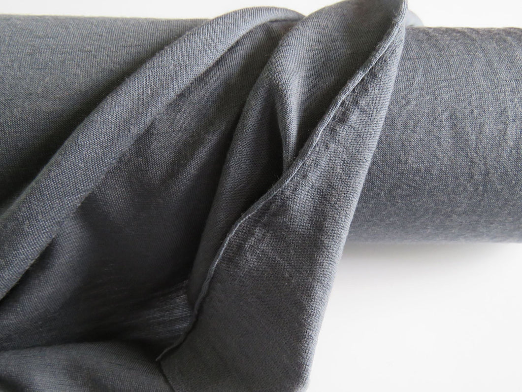 1.66m Hewson Grey 100% merino wool jersey knit 200g