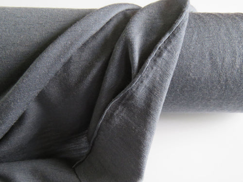 2.2m Hewson Grey 100% merino wool jersey knit 200g- precut as longest piece available