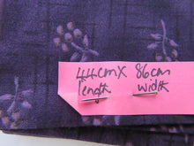 Load image into Gallery viewer, Dark Purple Light Purple floral print 44cm x 86cm quilting patchwork fabric- 100% cotton