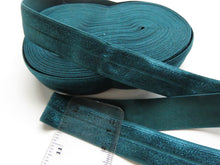 Load image into Gallery viewer, 1m Mallard teal 20mm Fold over elastic FOE elastic Foldover