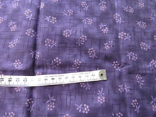 Load image into Gallery viewer, Dark Purple Light Purple floral print 44cm x 86cm quilting patchwork fabric- 100% cotton