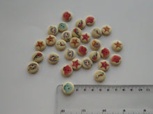 Load image into Gallery viewer, 49 Shell, seahorse print 15mm wood look buttons 2 holes