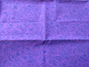 Dark Purple floral print quilting patchwork fabric- 100% cotton 33cm L x 91cm wide