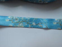 Load image into Gallery viewer, 5m Almond Cherry Blossom Fold over Elastic FOE Fold over elastic 15mm wide