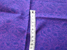Load image into Gallery viewer, Dark Purple floral print quilting patchwork fabric- 100% cotton 33cm L x 91cm wide