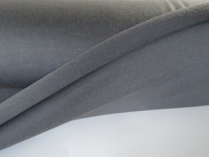 1.5m Hewson Grey 100% merino wool jersey knit 200g 150cm