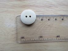 Load image into Gallery viewer, 21 Knitting needles and wool skein Handmade with Love 20mm wood look buttons