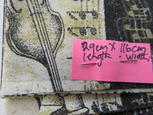 Load image into Gallery viewer, Music and instruments print quilting patchwork fabric- 100% cotton 29cm L x 116cm wide