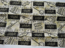 Load image into Gallery viewer, Music and instruments print quilting patchwork fabric- 100% cotton 29cm L x 116cm wide