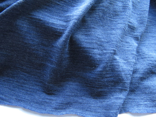 1.5m Hombre Blue 100% merino jersey knit 165g 150cm