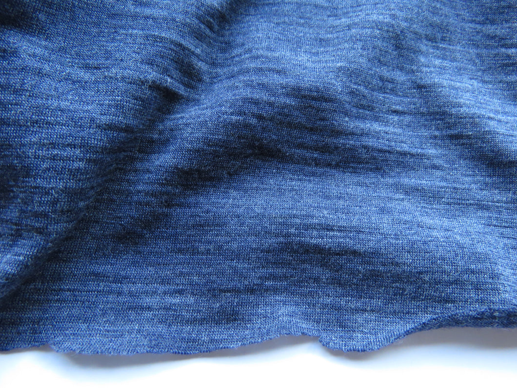 1.5m Hombre Blue 100% merino jersey knit 165g 150cm
