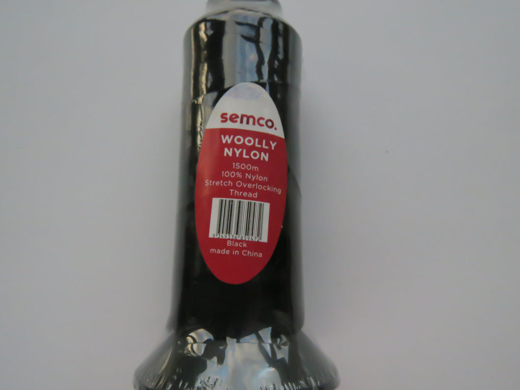 1 Reel Semco Woolly Nylon Stretch Overlocking Thread 1500m 100% nylon