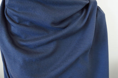 SALE 30% off as slight reduced width- 2m Sandford Blue Grey 75% Merino Polyester 230g Knit- selvage flaw - precut lengths
