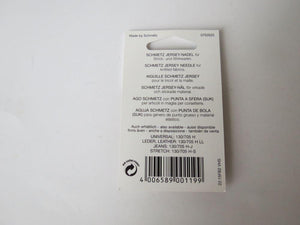 5 Schmetz Jersey Needles- Sizes 70/10 80/12 90/14