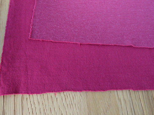 72cm Paige Pink and Blushed Wine 57% merino 43% nylon 290g Double face- precut lengths only