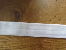 Load image into Gallery viewer, 4.7m White 20mm wide Fold over elastic FOE Foldover White