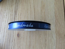 Load image into Gallery viewer, 5m Navy Blue satin Handmade Ribbon  labels are approx. 50 x 10mm