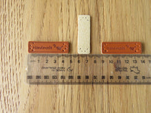 Load image into Gallery viewer, 50 PU Leather Bird with Twig handmade labels 50x 15mm