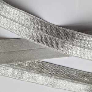 1.95m Light Silver grey 20mm Fold over elastic FOE foldover elastic