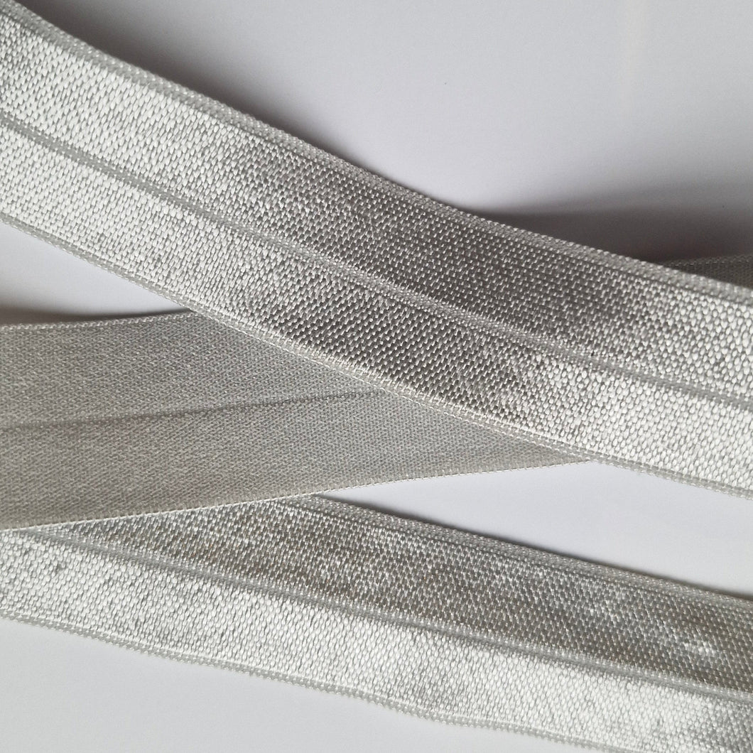1.95m Light Silver grey 20mm Fold over elastic FOE foldover elastic