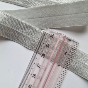 1.95m Light Silver grey 20mm Fold over elastic FOE foldover elastic