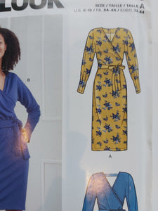 New Look N6680 Mock Wrap dress pattern