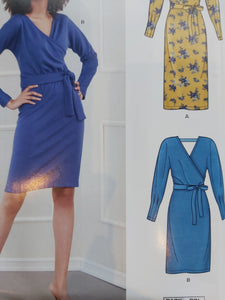 New Look N6680 Mock Wrap dress pattern