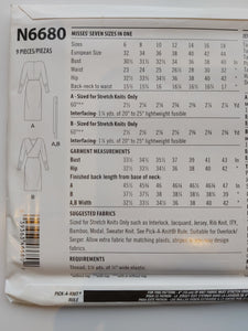 New Look N6680 Mock Wrap dress pattern