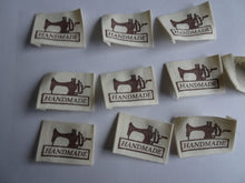 Load image into Gallery viewer, 6 Cotton Handmade Labels with Sewing Machine 45 x 25mm