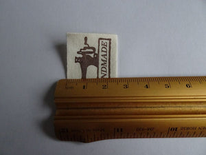 6 Cotton Handmade Labels with Sewing Machine 45 x 25mm